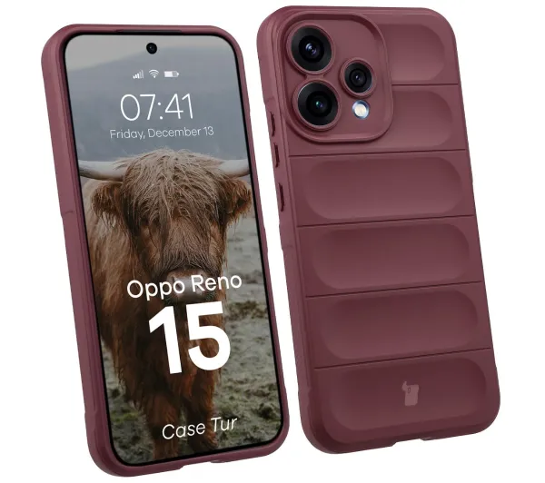 Bizon Case Tur do Oppo Reno 15 Ciemnofioletowy