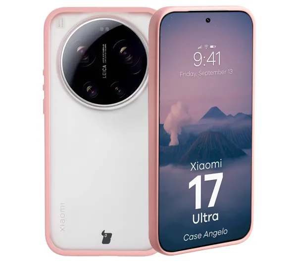 Bizon Case Angelo do Xiaomi 17 Ultra Jasnoróżowy