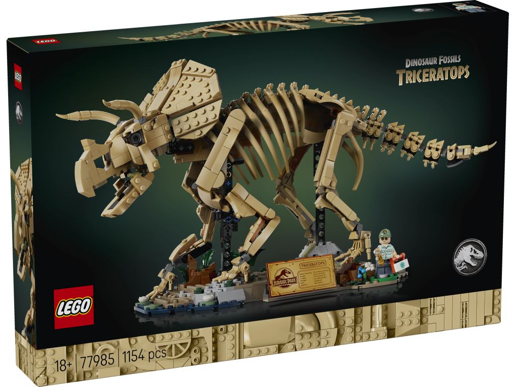 LEGO 77985 Jurassic World Szkielety dinozaurów: triceratops
