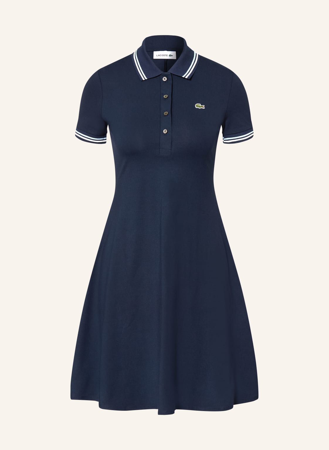 Lacoste Sukienka Polo Z Dżerseju blau