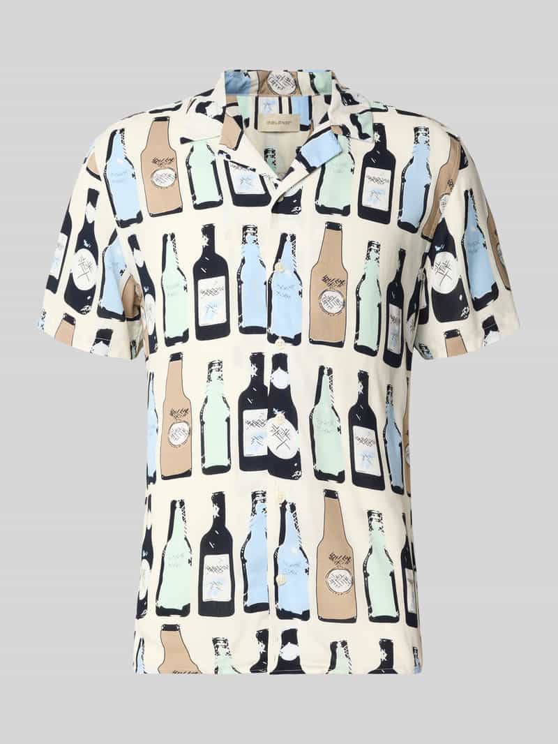 koszula casualowa o kroju regular fit z wiskozy model 'ANVAR'