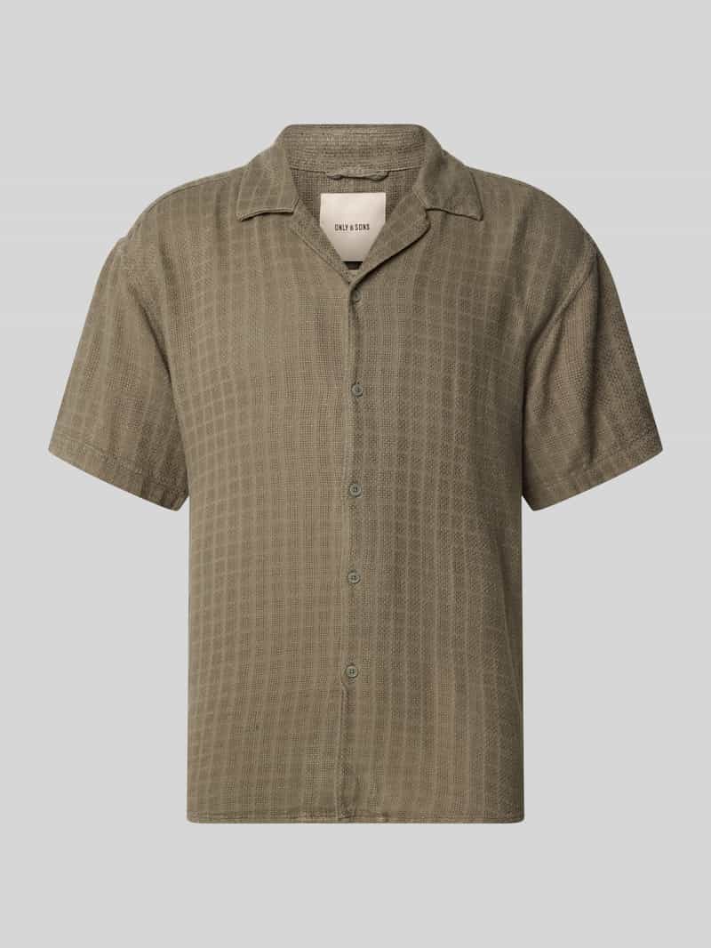 Koszula casualowa o kroju regular fit z mieszanki wiskozy i lnu model 'LATHAM'