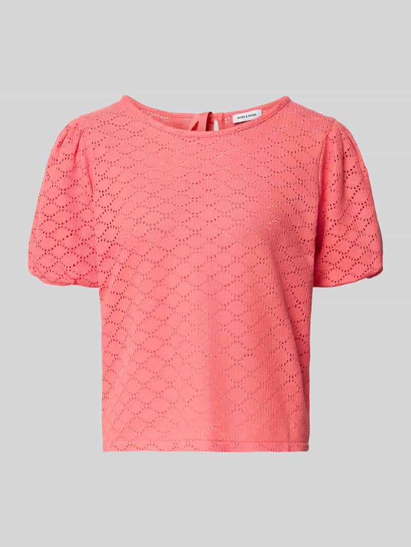 Koszulka z dzianiny z bufiaste rękawy