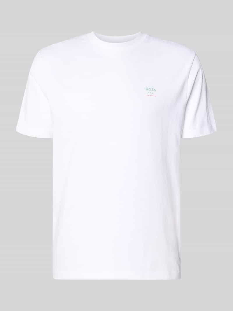 t-shirt o kroju regular fit z czystej bawełny model 'TE_GROOVE'