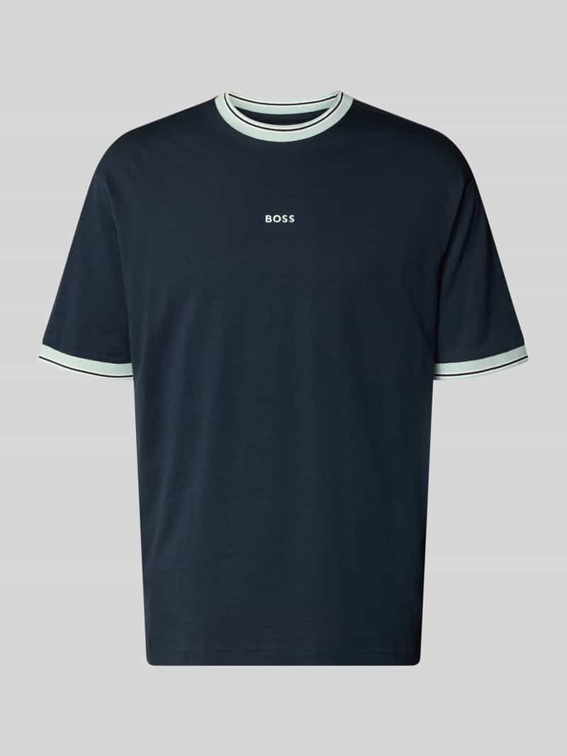 krój regular fit t-shirt z czystej bawełny model 'TE_BLOCKS'