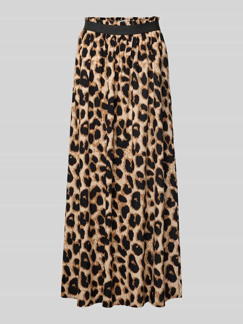 Rozkloszowana długa spódnica z czystej wiskozy model 'VENEDIG'