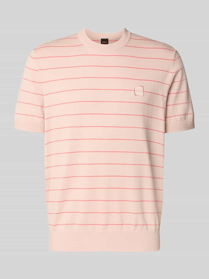 męski t-shirt o kroju regular fit z mieszanki bawełny i kaszmiru model 'KANACHO'