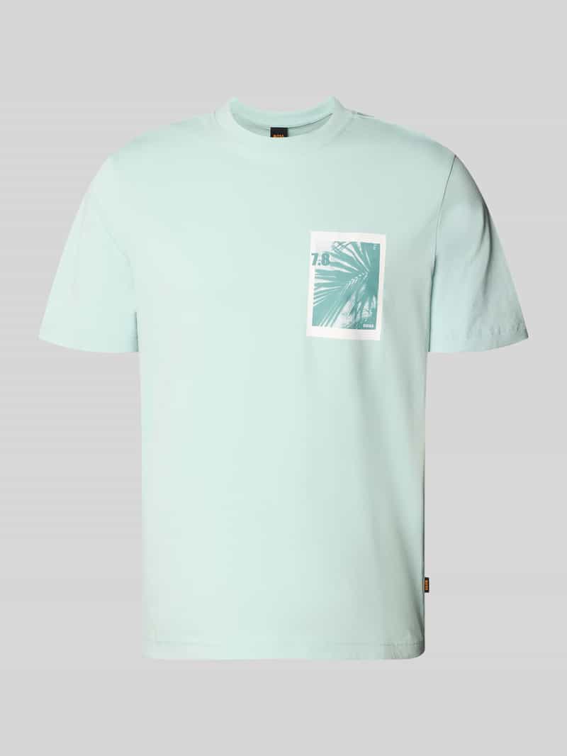 t-shirt o kroju regular fit z czystej bawełny model 'TE_BOARD'