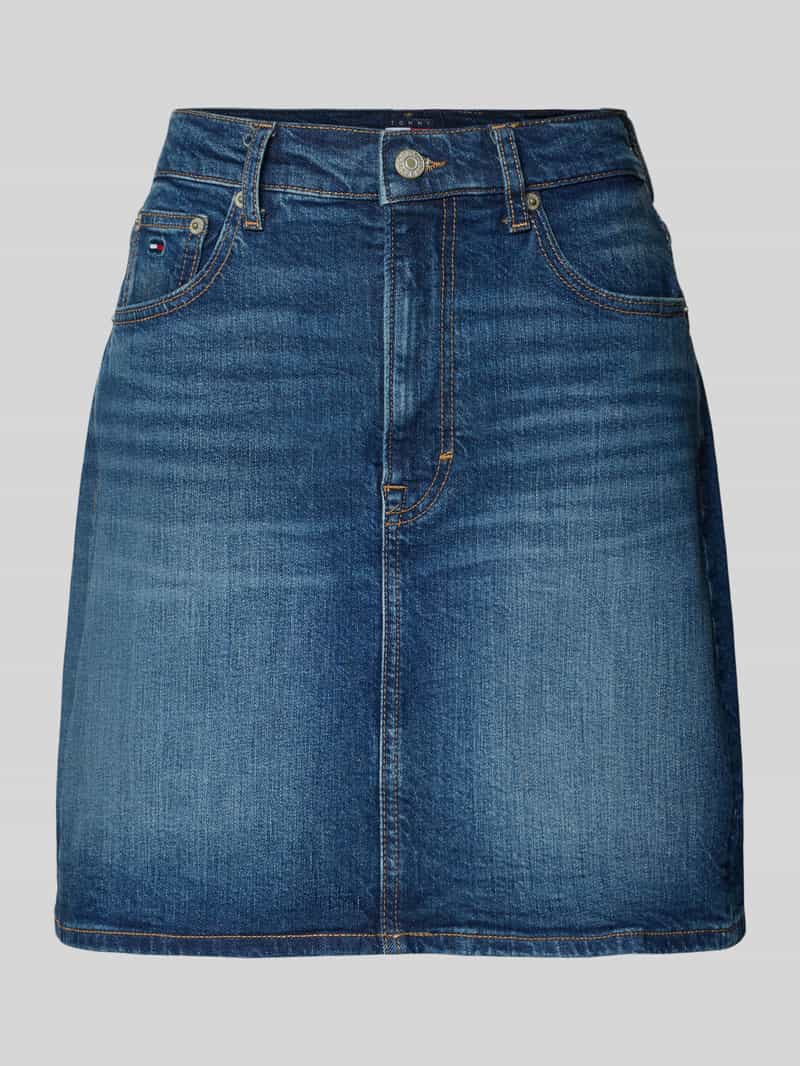 Spódnica jeansowa o kroju regular fit z mieszanka bawełny model 'MOM'