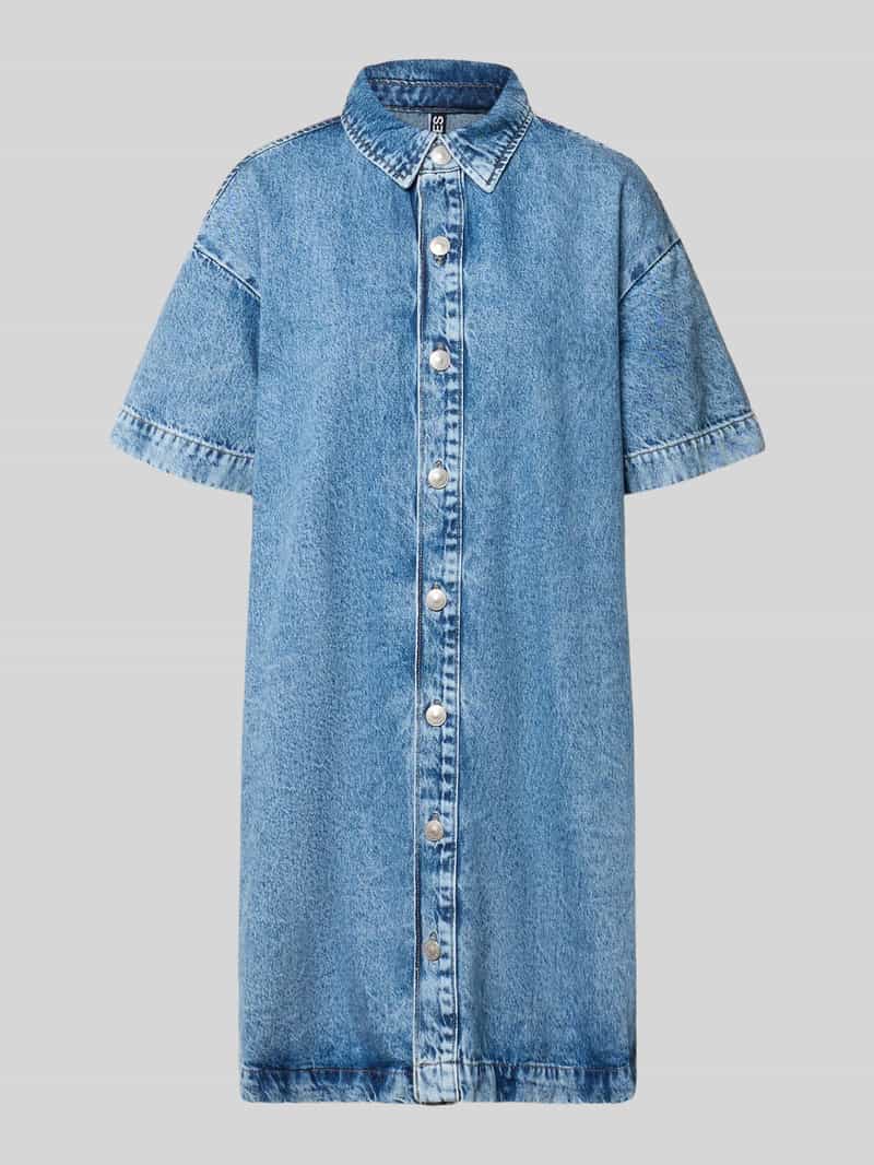 Sukienka denimowa o kroju loose fit z mieszanki bawełny model 'SKY'