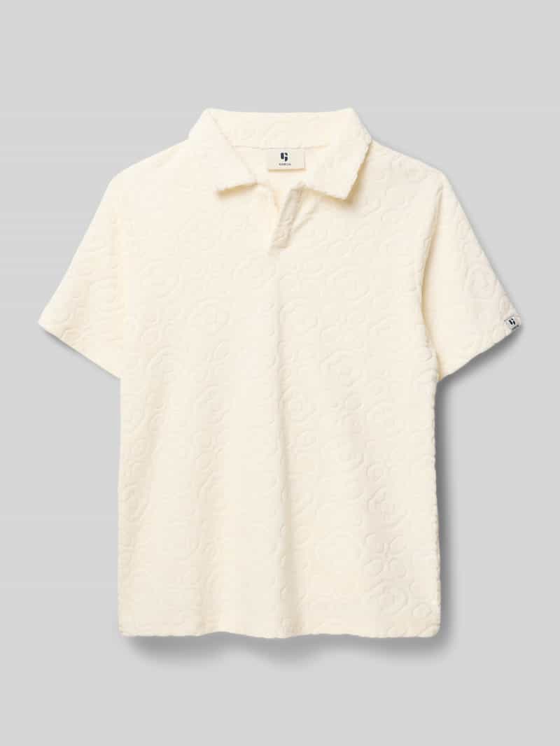 Koszulka polo o kroju regular fit z fakturowanym wzorem