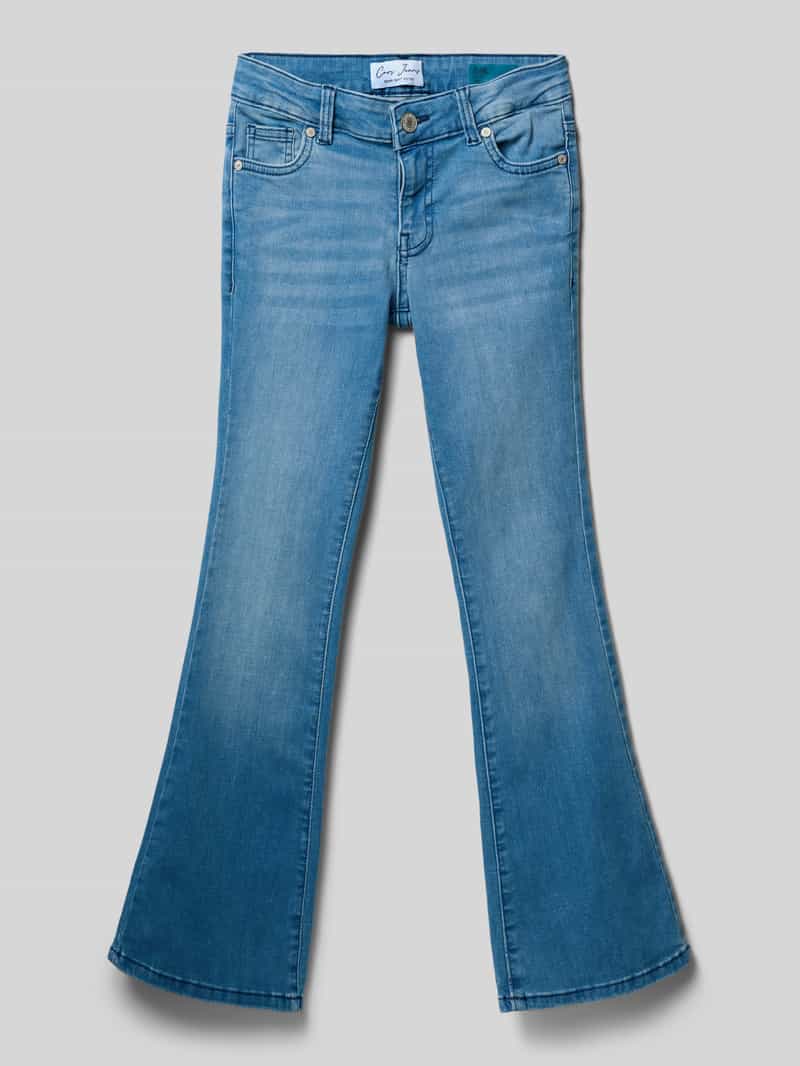 Jeans o kroju rozkloszowanym z naszywką z logo model 'Veronique'