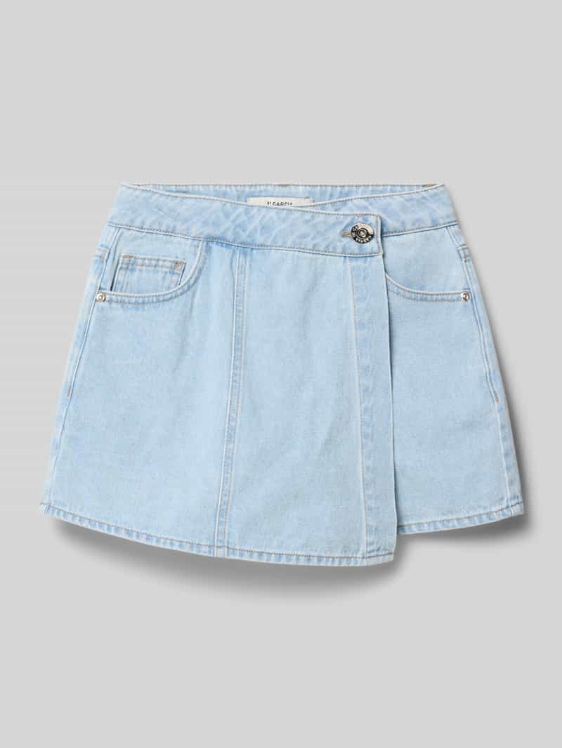 Skort w stylu 5 kieszeni z zapięciem na guzik