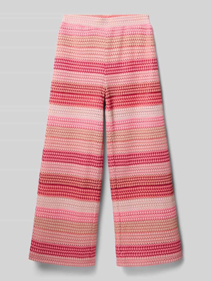 Spodnie materiałowe o kroju straight fit w wyglądzie dzianiny