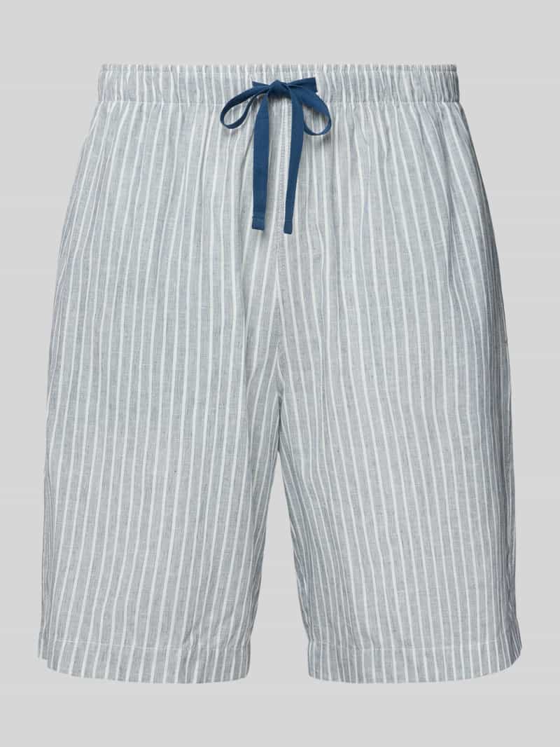 Szorty od piżamy o kroju relaxed fit z dodatkiem lnu