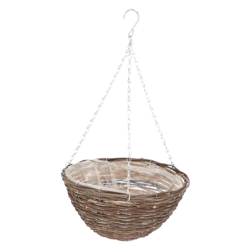 Esschert Design Wiszący kosz na kwiaty z wikliny 35 cm
