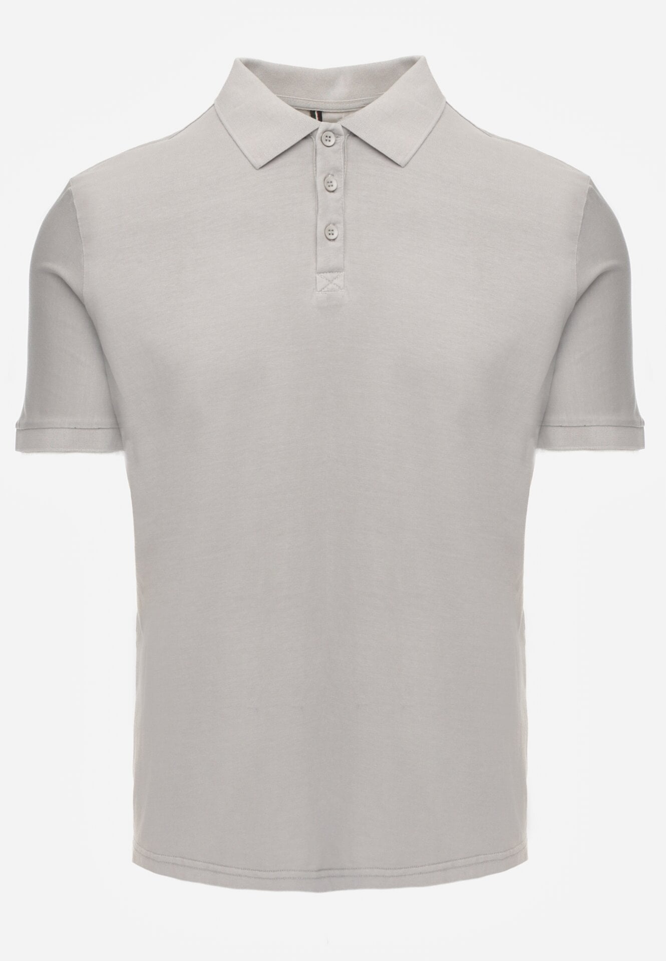 Szara Gładka Koszulka Polo o Klasycznym Kroju Sinopea