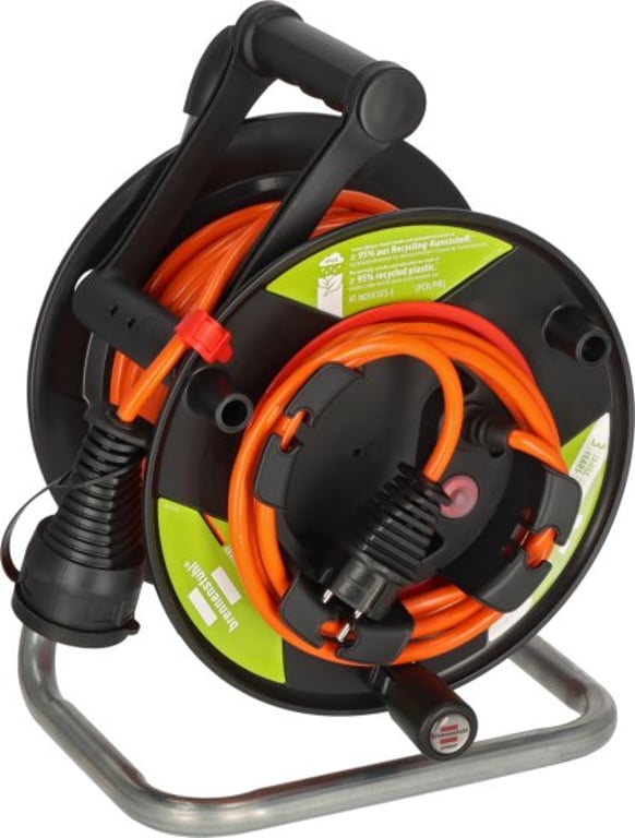 Brennenstuhl 1148500 kabel zasilające Czarny, Pomarańczowy 23 m