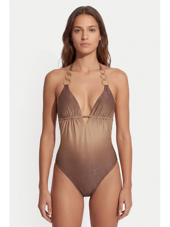 Guess Strój kąpielowy E6GJ13 KF600 Brązowy