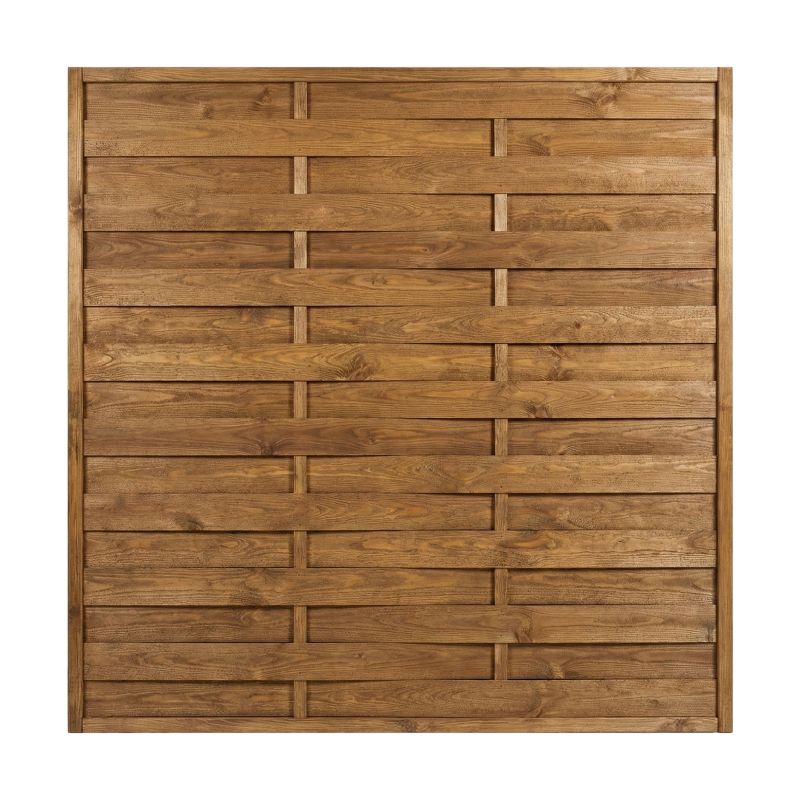 Płot pełny Toona 180 x 180 cm brązowy