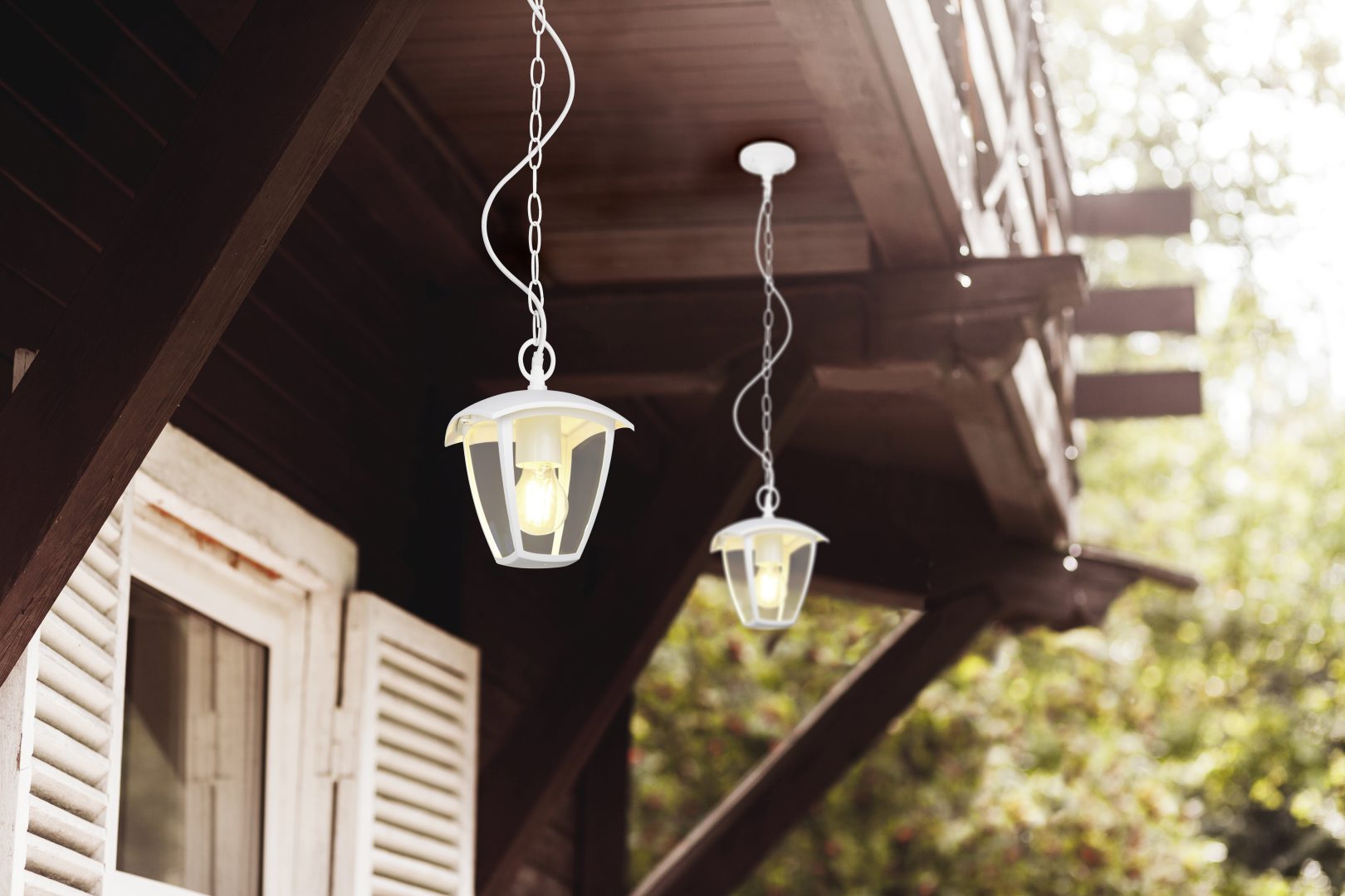 Trio Leuchten VENTA lampa wisząca zewnętrzna biała latarenka IP44 1xE27 TRIO 363260131