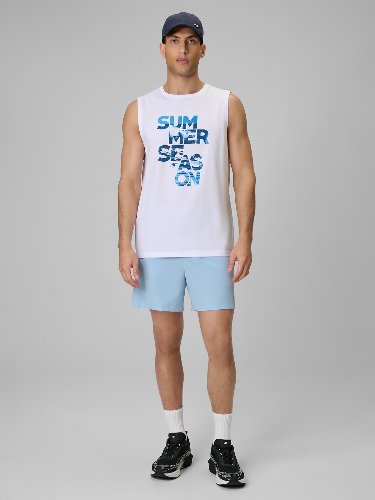 4F Spodenki plażowe boardshorty męskie - niebieskie XXL