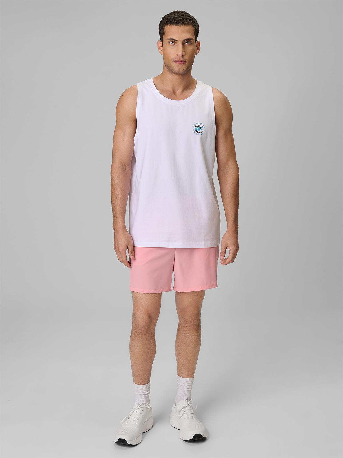 4F Spodenki plażowe boardshorty męskie - różowe XXL