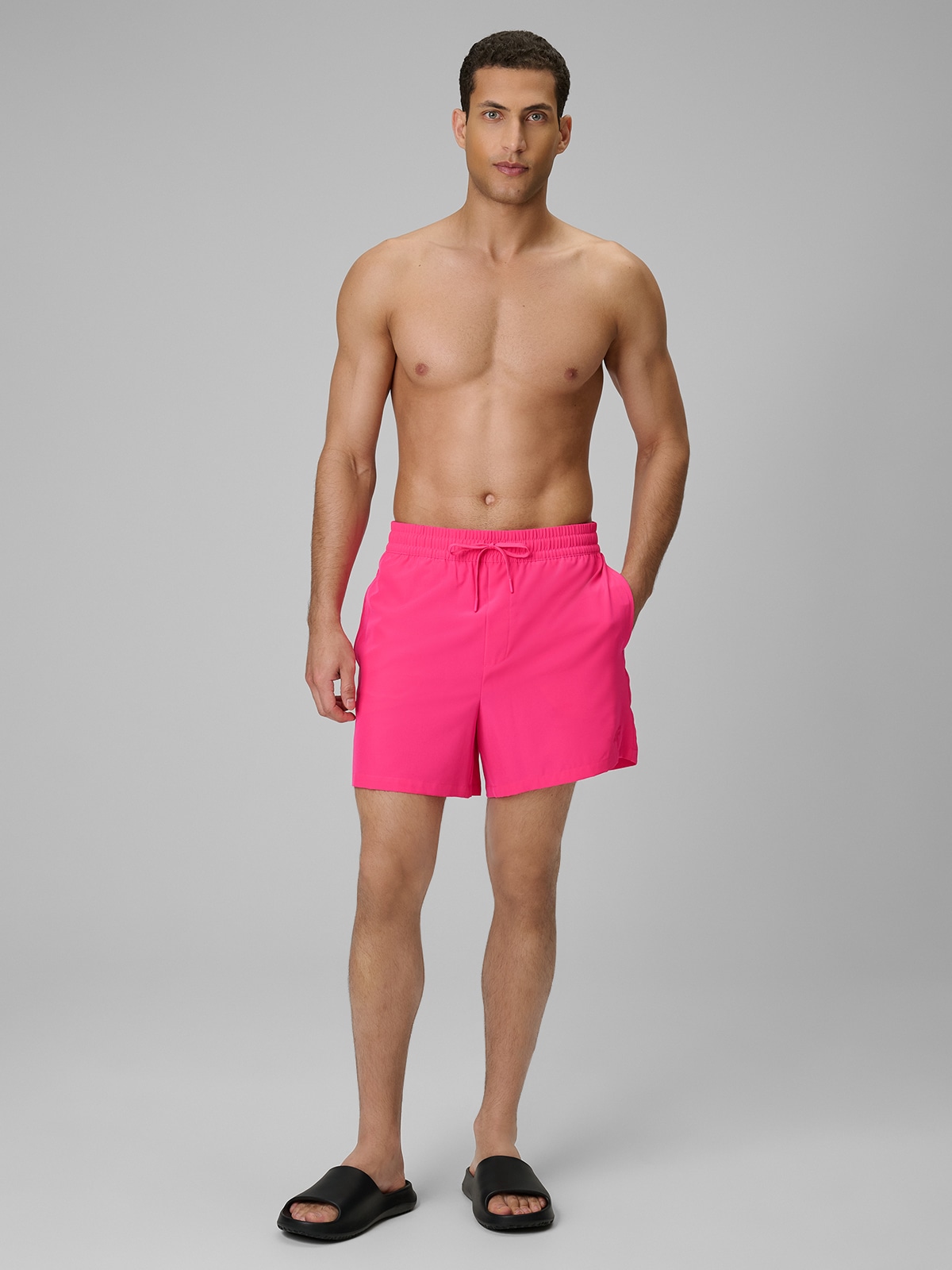 4F Spodenki plażowe boardshorty męskie - różowe XXL