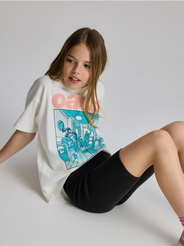 Reserved - Prążkowane szorty - czarny