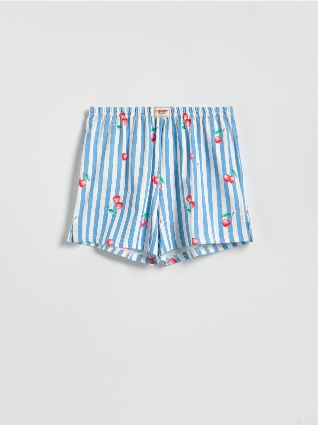 Reserved - Szorty w paski - niebieski
