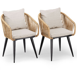 Zestaw 2 krzeseł ogrodowych Nemi - Beżowy