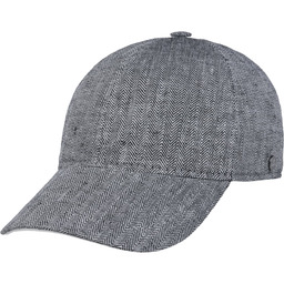 Czapka z Lnu Herringbone by Lierys, czarny, XL (60-61 cm)