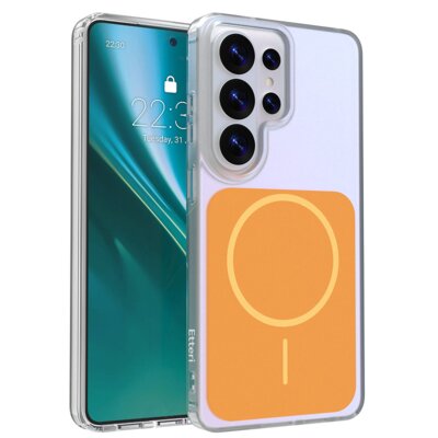 Etui ETTERI Hidden Pearl do Samsung Galaxy S26 Ultra Pomarańczowy