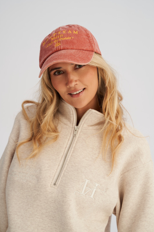 Sprana czapka z daszkiem VINTAGE pomarańczowa