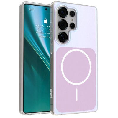 Etui ETTERI Hidden Pearl do Samsung Galaxy S25 Ultra Różowy