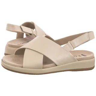 Sandały Beżowe 9-28208-44 140 Cream Perlato (CP460-a) Caprice