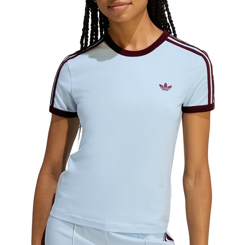 Koszulka damska adidas Originals 3-Stripes Slim KD3684 - niebieska