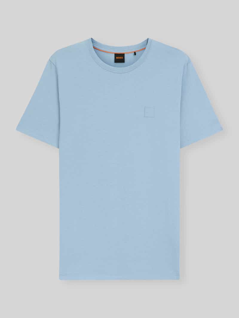 T-shirt o kroju regular fit z czystej bawełny model „TALES”