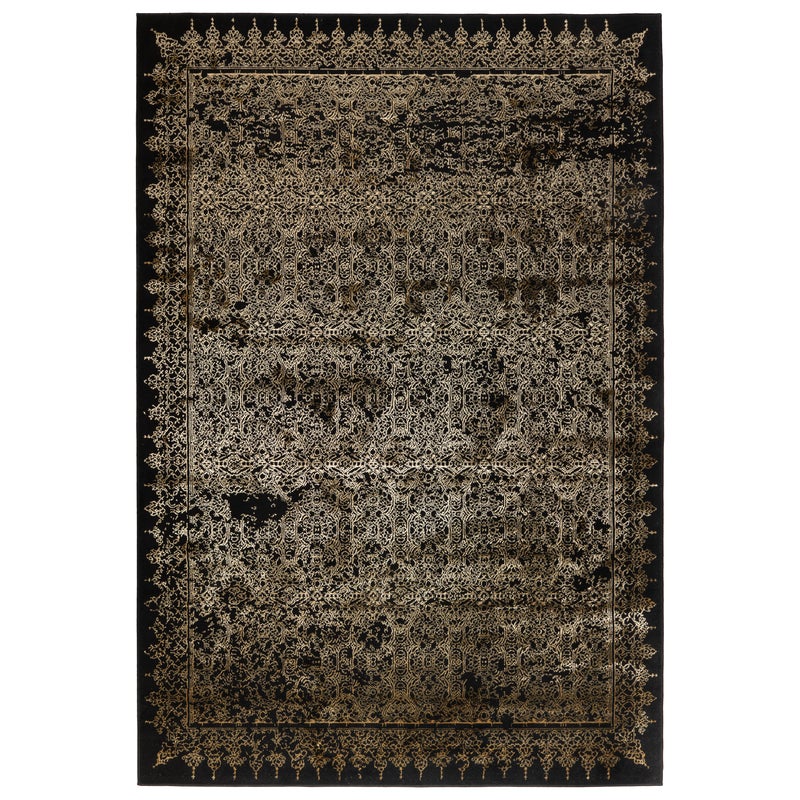 Dywan Century New Ornam 80x150 cm czarno-złoty