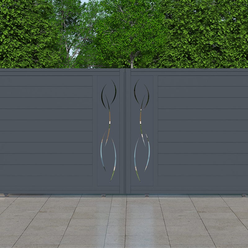 Brama przesuwna 3m SANTIS H.140cm szare aluminium