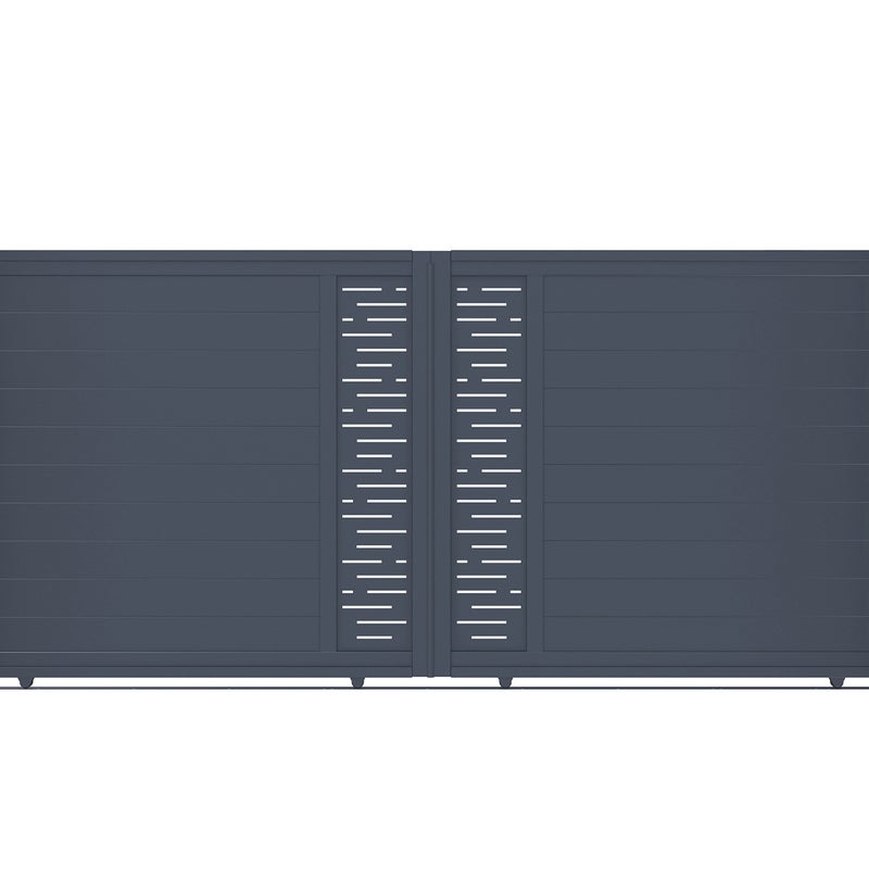 Brama przesuwna 4m ADULA wys. 180cm aluminium szare