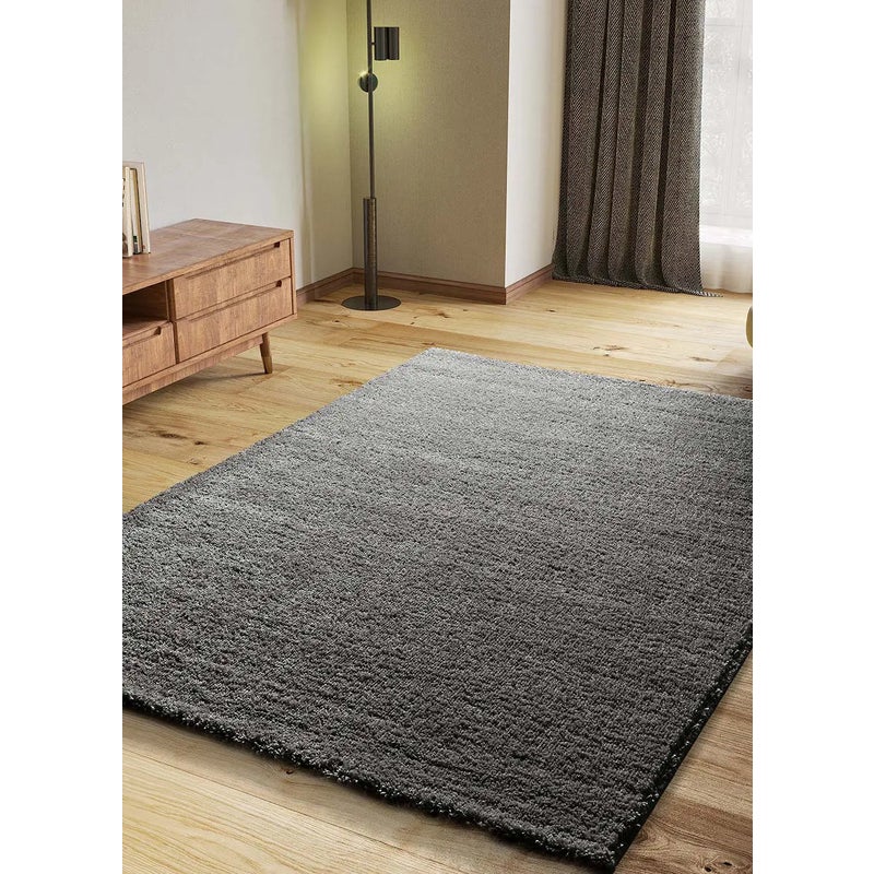 Dywan wewnętrzny prostokątny, antracyt, 160 x 230 cm, ATLAS shaggy gładki - ATTICGO