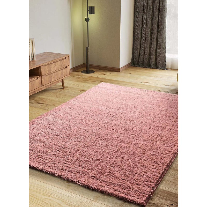 Dywan wewnętrzny prostokątny, różowy, 190 x 290 cm, ATLAS shaggy gładki - ATTICGO
