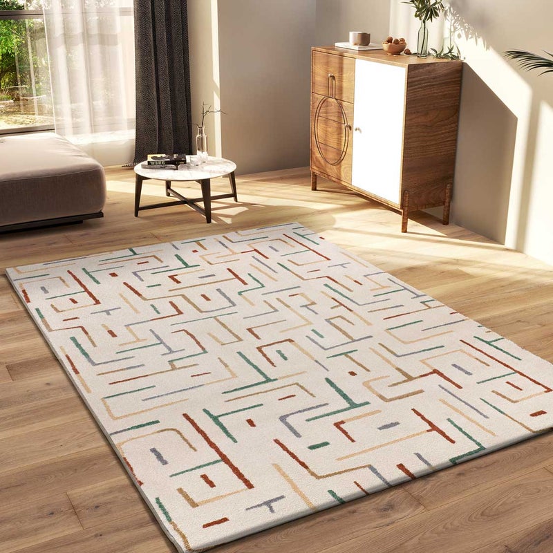 Dywan wewnętrzny prostokątny, wielokolorowy, 200 x 290 cm, BERUTI geometryczny - ATTICGO