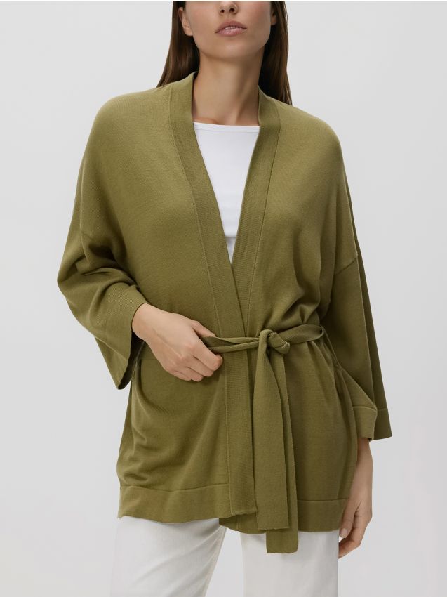 Reserved - Sweter kimono - oliwkowy