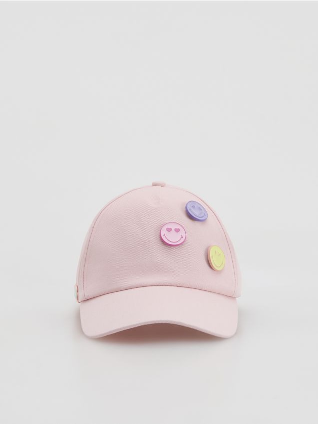Reserved - Czapka z daszkiem SmileyWorld® - pastelowy róż