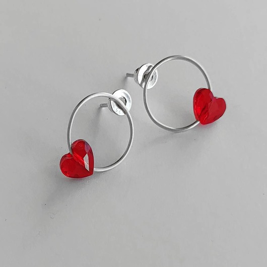 Kolczyki Swarovski SERDUSZKO