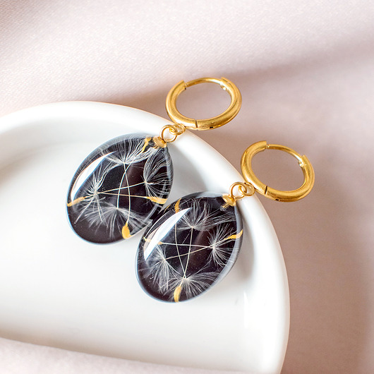 Kolczyki z rzęsek dmuchawca