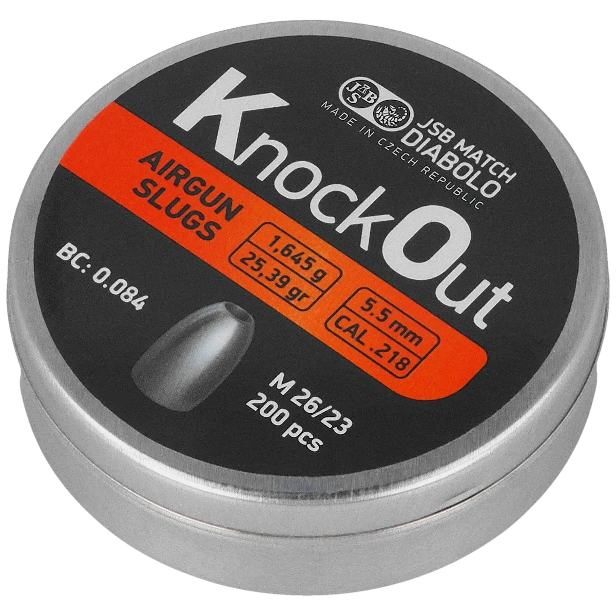 Śrut JSB Slug KnockOut .218 / 5.50 mm, 1.645 g, 200 szt. (546128-200)