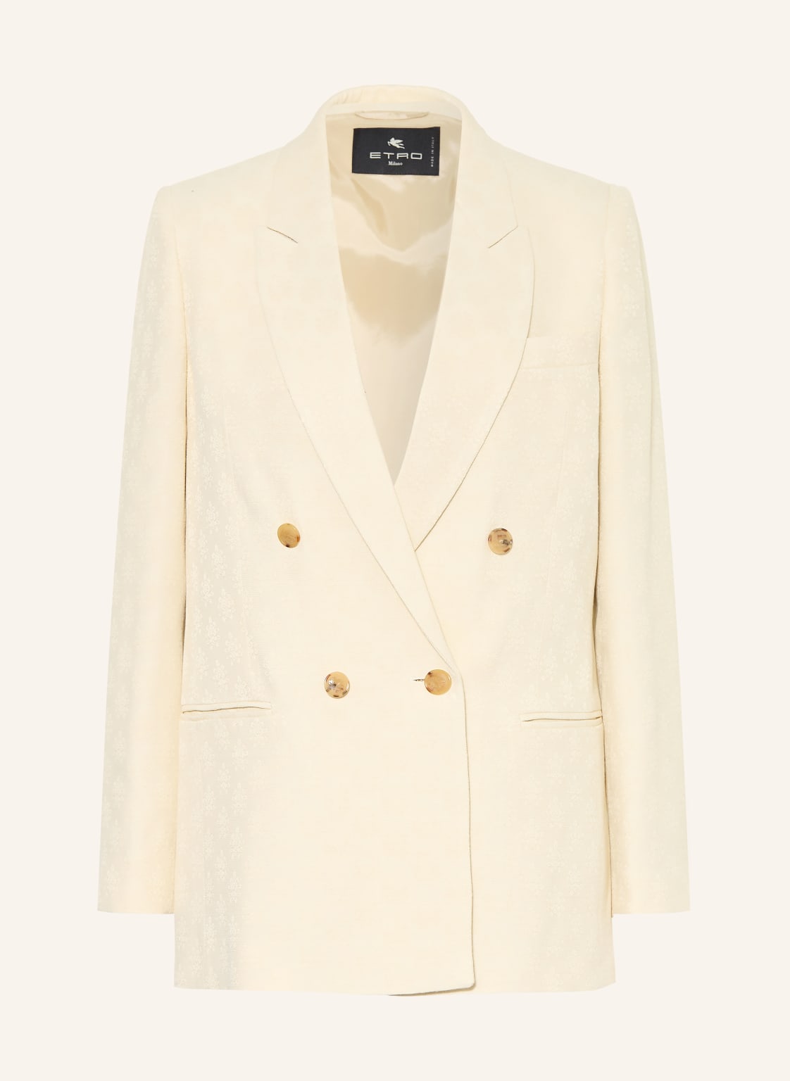 Etro Długi Blezer Z Tkaniny Żakardowej beige